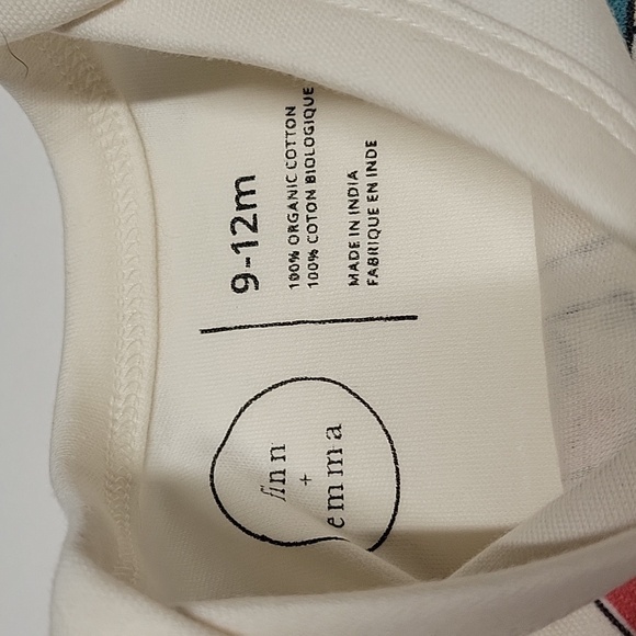 finn and emma 100% organically grown hello summer shoet sleeve bodysuit - Picture 4 of 9